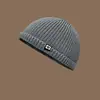 Gorro de Punto para Hombre Otoño e Invierno, Gorro de Lana Versátil para Mujer, Elegante Gorro Hip-Hop de Propietario, Nuevo Modelo de Moda