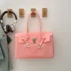 Bolsa de Ombro de Gelatina de Alto Padrão Estilo Coreano, Fresca e Fashion, Simples e de Grande Capacidade, Bolsa de Mão Estilo Feminino