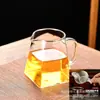Taza Guanshan Vidrio Transparente Resistente al Calor de Alto Borosilicato Lujo Ligero Estilo Chino Retro Taza para Compartir Té Juego Multitamaño