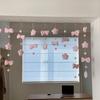 Cortina de Puerta Planeta Rosa, Sin Taladrar, Cortina de Puerta Colgante para Decoración de Pared, Lindo Arreglo de Corazones Femeninos, Cortina Femenina de Aspecto Elegante