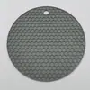 Almofada de isolamento térmico em formato de favo de mel, almofada redonda de silicone para pote de areia, tapete para mesa de jantar, base de silicone antiderrapante, isolamento térmico para cozinha, anti-escaldante, alta temperatura