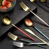 Portugal Cuchillo Tenedor Cuchara Cubiertos de Acero Inoxidable Hotel Comida Occidental Cuchillo y Tenedor para Filete Hogar Cuchara para Remover Postre Café Palillos