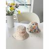 Chapéu de pescador infantil dupla face para primavera, verão e outono, para meninos e meninas, chapéu de sol fresco e fino, chapéu de sol para bebê