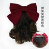 Peluca para niños cola de caballo corta volumen rizado cola de caballo lazo nudo cola de caballo lindo accesorios para el cabello de princesa accesorios para la actuación cabello