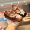 Zapatos Planos para Niñas 2026 Primavera y Otoño Nuevos Zapatos de Piel Estrella Caramelo Gamuza Suela Suave Lindos Zapatos de Bebé Modernos Zapatos de Princesa