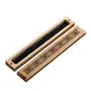 Caixa Suporte para Incenso de Bambu, Queimador de Incenso de Madeira de Bambu, Suporte de Incenso para Casa de Cerimônia do Chá, Base Oca para Queimador de Incenso