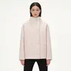 En Stock--Estilo Otoño Nuevo Transfronterizo Europeo y Americano Estilo Neutro Versátil Elegante Ropa de Trabajo Cuello Alto Doble Botonadura Chaqueta Corta Abrigo