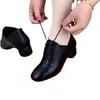 Zapatos de tacón grueso de una sola pieza para mujer, piel suave, 2026, nuevo estilo de otoño, moda versátil, zapatos pequeños de cuero, tacón medio, corte profundo, zapatos de mujer, zapatos para madre
