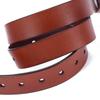 Cinturón de ocio para hombre y mujer hebilla de pasador de metal cinturón de piel de vaca de dos capas hebilla de pasador simple con letra en forma de D cinturón de pantalones una generación de pelo