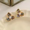 Brincos de Tarraxa Flor Quebrada de Fada Super Leve Luxo Alto Moda Temperamento Versátil Acessórios de Brinco Nicho Único Lindos Brincos