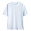 Camiseta de algodón pesado de 240 g de triple aguja, talla europea, doble hilo, hombro caído pequeño, corte holgado, cuello redondo, camiseta transfronteriza europea y americana, logotipo para hombre