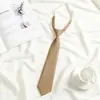 Jk Tie Female Lazy Nude-Free Brown Stripe Japanese Style College Style Decorative Wine Red Dk Shirt Boys Casual
