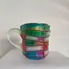 Caneca de Livro Pintada Nova Mais Vendida Transfronteiriça, Caneca Criativa de Luxo Pintada em Formato de Livro, Copo de Café para Bebidas Frias