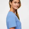 Blusa de Uniforme Elástica de Secado Rápido con Cuello en V y Mangas Cortas para Hombres y Mujeres, Adecuada para Personal de Hospital, Enfermeras, Odontología, Belleza, Quirófano y Ropa de Trabajo para el Cuidado Postparto