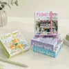 Yuelu Set de Mini Acuarelas Transfronterizo Libro de Colorear DIY para Aliviar el Estrés Cuaderno de Dibujo Portátil de Viaje
