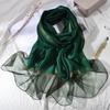 Coreia do Sul Novo Lenço de Seda Mãe Lenço de Seda de Amoreira Feminino Viagem Combinação com Tudo Xale Longo Estilo Ocidental Roupa de Casamento Vestido
