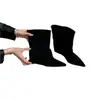 Botines de Terciopelo Estilo Coreano con Punta Aguda para Mujer 2026 Otoño/Invierno Nuevos Botines Cortos Franceses Versátiles Adelgazantes Botas de Moda