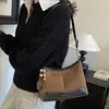 Nova 2026 Diagonal Bolinho Camurça Transversal Pequena de Nicho Bolsa Feel Feminina Estampa de Leopardo Ombro Único Fashionável para o Trabalho Axila Versátil