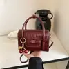 Bolsa de mão quadrada retrô de moda transfronteiriça 2026 novo verão bolsa de ombro casual bolsa transversal estilosa