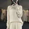¡Bordado Súper Hermoso! Nuevo Suéter Pulóver Holgado Adelgazante para Mujer de Otoño e Invierno con Tres Flores Grandes y Cuello Semi Alto