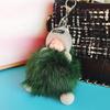 Muñeca para dormir de piel de zorro, juguete de peluche, adornos para teléfono móvil, cordón, muñeca, colgante para bolso de piel real, llavero para coche