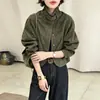 Chaqueta corta estilo retro de motocicleta con cuello alto para mujer, nueva colección otoño 2026, chaqueta de corte holgado, moderna y casual