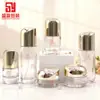 Set de Cristalería Cosmética de Alta Gama con Botellas Dosificadoras, Botellas de Loción y Esencia de 120 ml, Tarros para Crema de 50 g, Al por Mayor en Stock