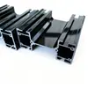Perfil de Tira de Soporte de Columna de Plástico ABS Extruido, Perfil Extruido Negro Brillante con Alta Resistencia, Alto Brillo y Alta Precisión