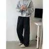 Calça Casual Pesada Estilo Americano para Homens, Calça Curva Moderna com Caimento Solto, Calça de Moletom Esportiva Cinza Larga e Solta para Homens, Transfronteiriça