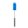 Cepillo de limpieza para biberones de acero inoxidable, cepillo de copa de silicona semi-automático giratorio, cepillo de limpieza multifuncional tipo prensa de mango largo