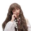 Cosplay peluca Hermione femenina cabello largo rizado flequillo de aire moda rollo de lana fibra química cobertura completa de cabeza fábrica mayoreo