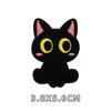 Gatinho Preto de Desenho Animado Adesivos de Tecido Autoadesivos Sem Passar Roupas Adesivos de Bordado Sem Furos Sem Costura para Roupas Infantis