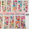 Pegatinas para Niños Niños y Niñas Princesa Pequeña Pegatinas de Dibujos Animados Anime Libro Pegajoso de Burbujas 3D Juguetes de Recompensa para Jardín de Infancia