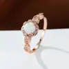 Deseo transfronterizo Anillo de flor de encaje de cuatro garras Aobao AliExpress ronda cuatro anillo Joker para mujer al por mayor