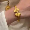 Nova Pulseira de Laço Dourada Estilo Chinês para Mulheres, Luxo Leve, Estilo Palácio Retrô, Alta Qualidade, Pulseira Versátil e Elegante