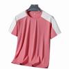 Camiseta de Seda Helada para Hombre y Mujer Talla Extra K Pino Deportes Exterior Puntada Waistle Inserción de Color Camiseta Corta de Pareja Compra Grupal Manga Corta Ropa de Trabajo