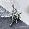 Prata metal aranha volume de cabelo grande tubarão clipe para trás cabeça updo grampo de cabelo cabelo agarrar grande grampo de cabelo moda feminina personalidade legal