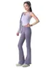 Pantalones de Yoga Acampanados Sensación de Segunda Piel para Mujer Cintura Alta Control de Abdomen Levanta Glúteos Ajustados Adelgazantes Micro-Acampanados Ropa Deportiva para Fitness Pantalones de Yoga