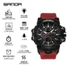 Nuevo Reloj Electrónico Transfronterizo Sanda para Hombre, Deportivo, Resistente al Agua, Luminoso, Doble Pantalla, Multifunción, Modelo Popular