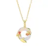 Collar Colgante de Pez Koi para la Paz para Mujer, Nuevo Estilo Chino, Exquisito Estilo Nacional, Cadena Elegante para la Clavícula, Regalo de Año Nuevo con un Toque de Alta Gama