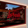 Decoraciones Rojas para Ventanas 2027 Feliz Año Nuevo Día de Año Nuevo Festival de Primavera Decoración de Escaparate Diseño Pegatinas Electrostáticas para Puertas de Vidrio