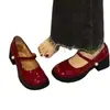 Zapatos Mary Jane Retro Franceses, Zapatos Casuales, Nuevos Zapatos Individuales de Otoño, Tacones Altos, Zapatos de Mujer con Punta Redonda, Tacones Gruesos, Zapatos Pequeños de Cuero