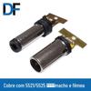 Conector Fêmea para Jack de Áudio Dc5521 5.5*2.57mm Cobre Rebitado com Tubo de Cobre Plugue de Cobre 5.5*2.1 Dc