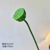 Flor y hoja de loto biónica artificial 3D, nueva decoración de flor de loto artificial estilo chino para sala de estar y mesa de comedor, venta al por mayor