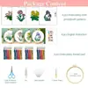 Kit de Materiales Hechos a Mano para Colgante de Punto de Cruz DIY, Set Sencillo para Principiantes, Set Floral de Seis Piezas con Bastidor de Bordado, Exclusivamente para Ventas Transfronterizas