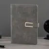Cuaderno A5 Amazon Transfronterizo Anillo U Piel PU con Impresión de Logo Minutas de Reunión Negocios Engrosado Portátil