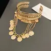 Pulsera Irregular Cóncava Retro Europea y Americana, Pulsera de Diseño Exagerado Personalizada, Pulsera Elegante Simple y de Moda Nicho