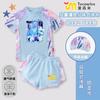 Traje de Baño Kpop Demon Slayer para Niñas 2025 Nuevo Estilo Conjunto de Natación de Dos Piezas con Pantalones Cortos de Manga Corta de Dibujos Animados Moderno