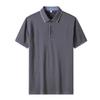 Camisa Polo de Alta Qualidade em Tencel Lyocell Roupas de Trabalho Personalizadas Camisa Estampada com Logotipo Gola Bordada Manga Curta Personalizada Verão