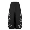 Pantalones de trabajo multi-bolsillo con bordado de parche de estrella estilo americano para hombres y mujeres, pantalones anchos holgados y casuales para otoño de 2026